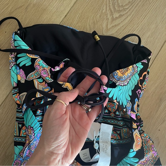 Sunshine 79 Paisley Patchwork Reversible Bandeau One Piece Swimsuit - Picture 10 of 16